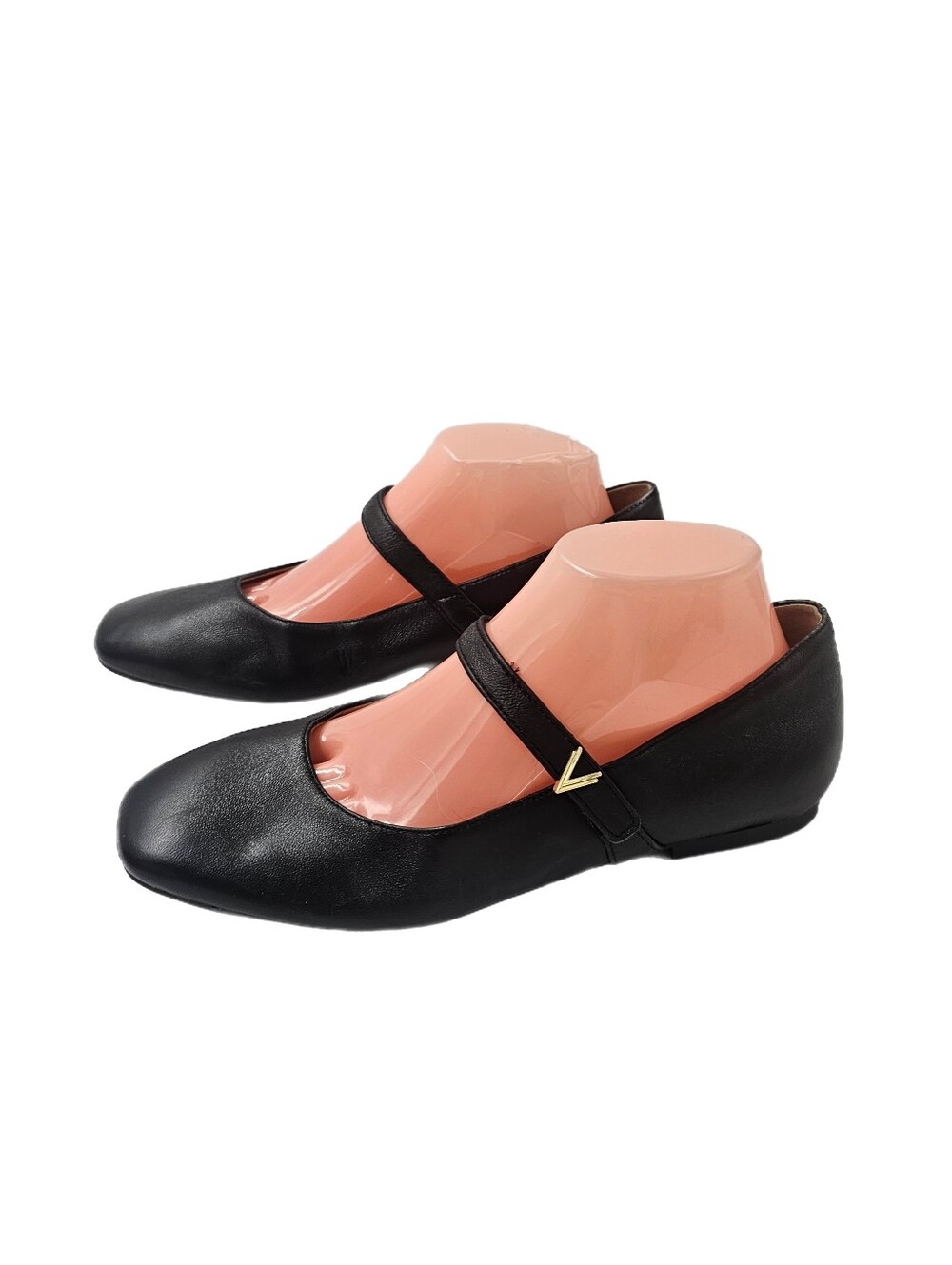 Vionic Alameda Black Leather Mary Jane Ballet Flats Arch Support Women's 9 NWOB